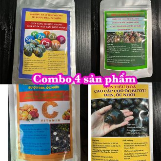 Combo 4 sản phẩm cho ốc bươu đen ốc nhồi